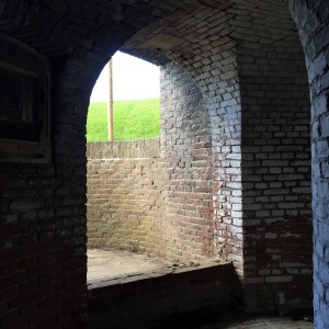 Toegang tot het dak van het fort